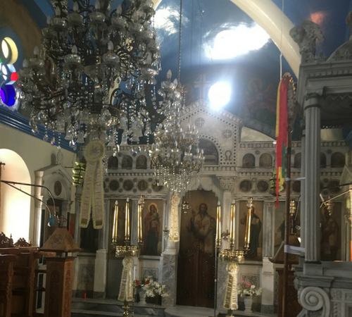 interior of greek orthodox church