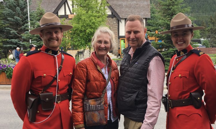 Welcoming committee in Banff - Royal Canadian Mounted Police